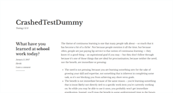 Desktop Screenshot of crashedtestdummy.com